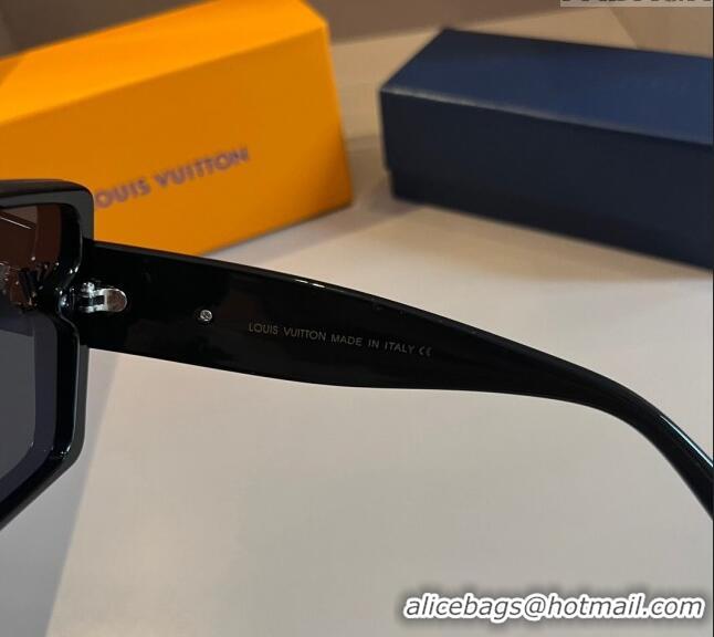 Reasonable Price Louis Vuitton Square Sunglasses LV030401 Black 2024