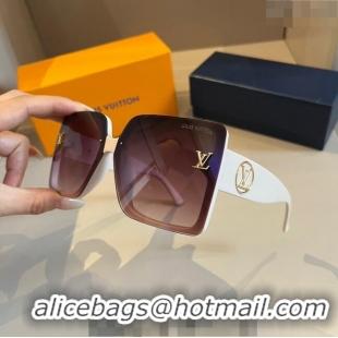 Promotional Louis Vuitton Square Sunglasses LV030401 White 2024