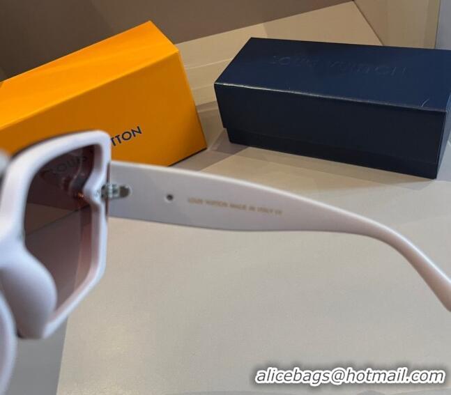 Promotional Louis Vuitton Square Sunglasses LV030401 White 2024