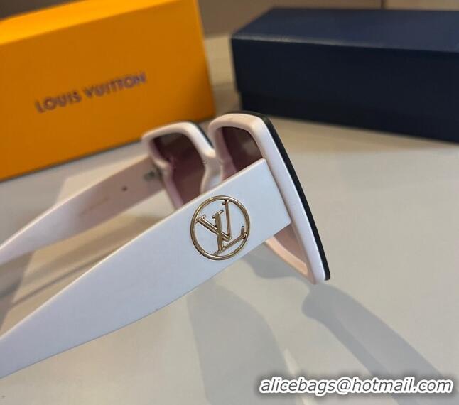 Promotional Louis Vuitton Square Sunglasses LV030401 White 2024