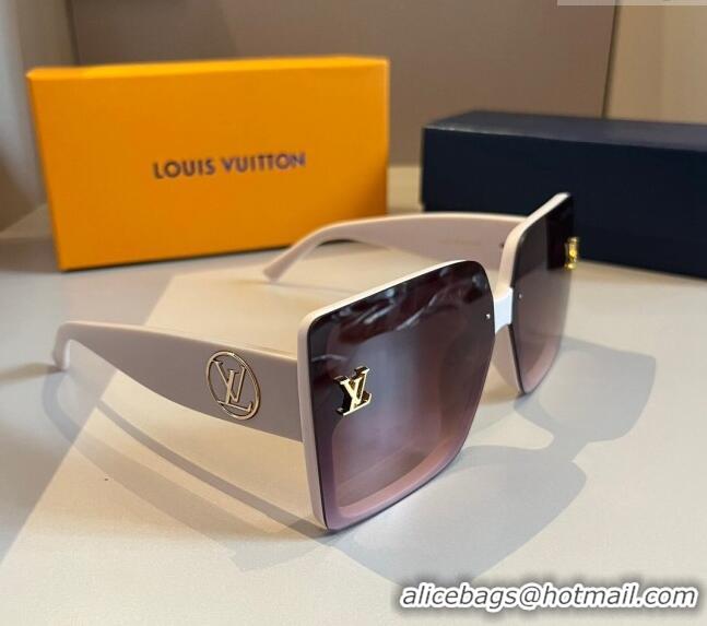 Promotional Louis Vuitton Square Sunglasses LV030401 White 2024