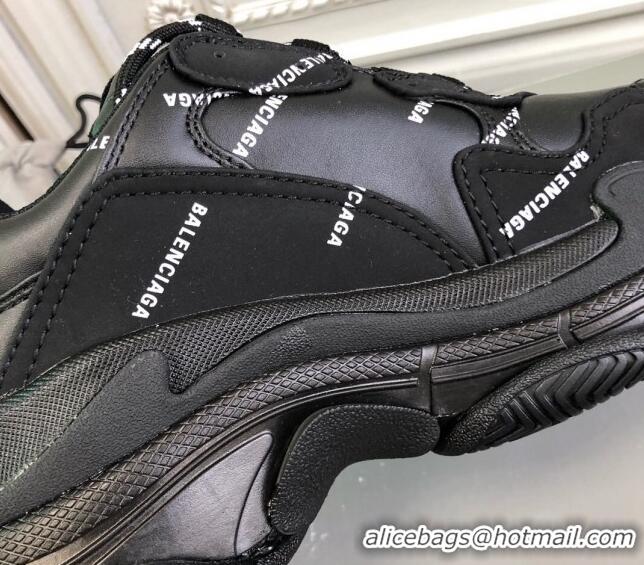 Trendy Design Balenciaga Triple S Trainers Sneakers in Calf Leather Signature/Black 223082