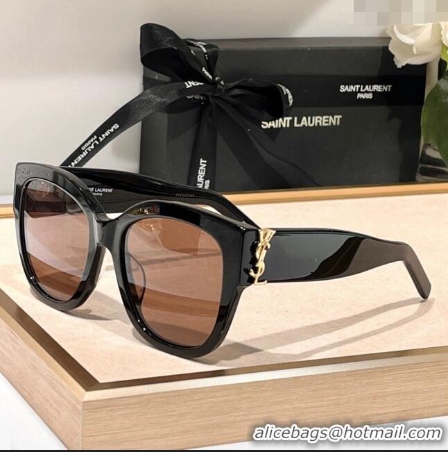 Luxury Cheap Saint Laurent Sunglasses SL M95 Black 2023