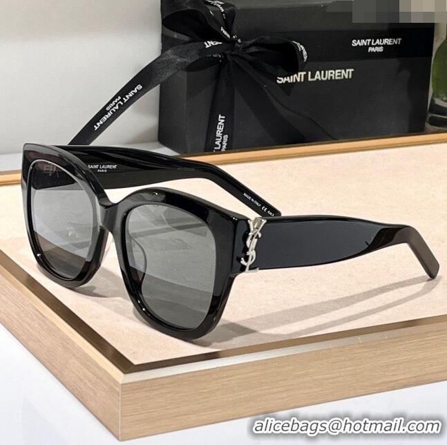 Modern Classic Saint Laurent Sunglasses SL M95 Black/Silver 2023