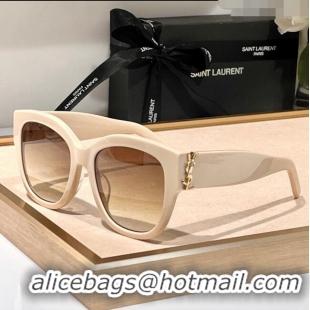 Market Sells Saint Laurent Sunglasses SL M95 Beige 2023