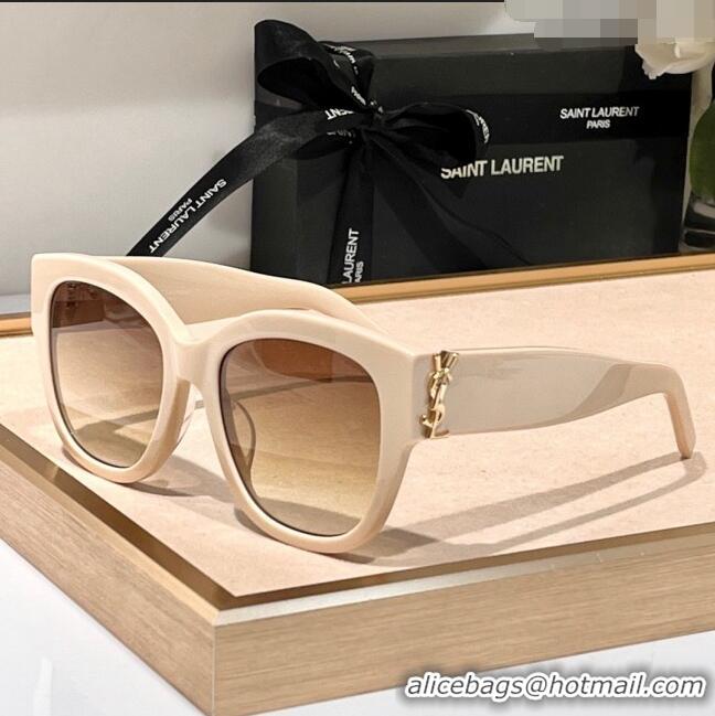 Market Sells Saint Laurent Sunglasses SL M95 Beige 2023