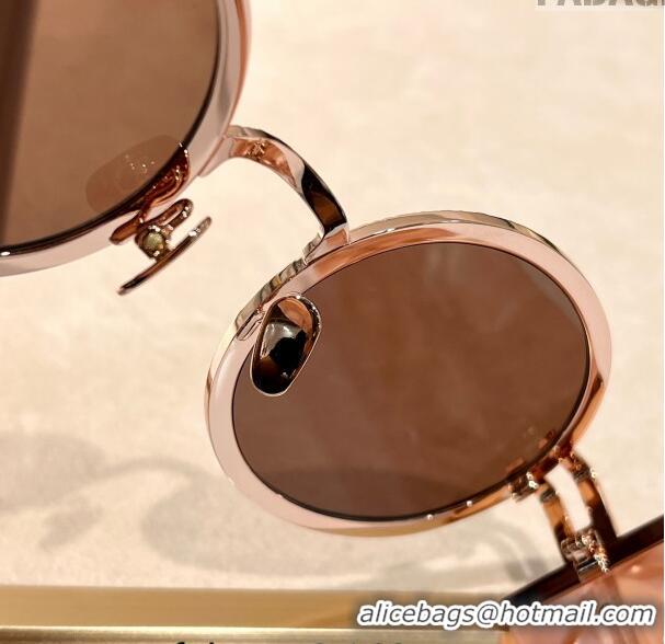 Inexpensive Saint Laurent Sunglasses Round SLM311 Rose Gold 2024