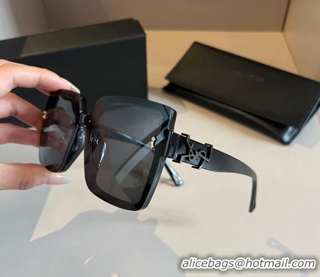 Stylish Modern Saint Laurent Sunglasses YSL 030401 Black 2024