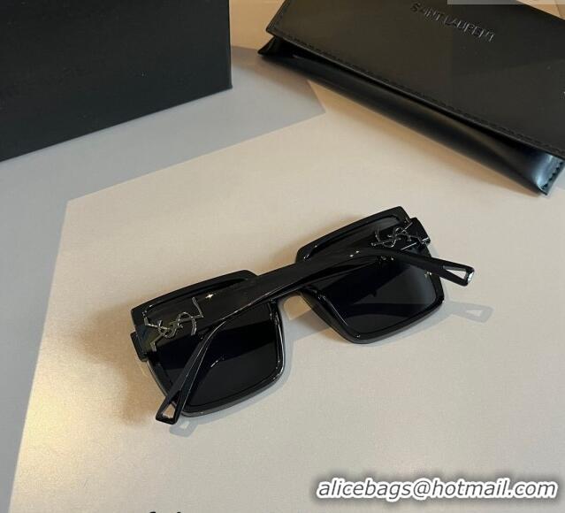 Stylish Modern Saint Laurent Sunglasses YSL 030401 Black 2024