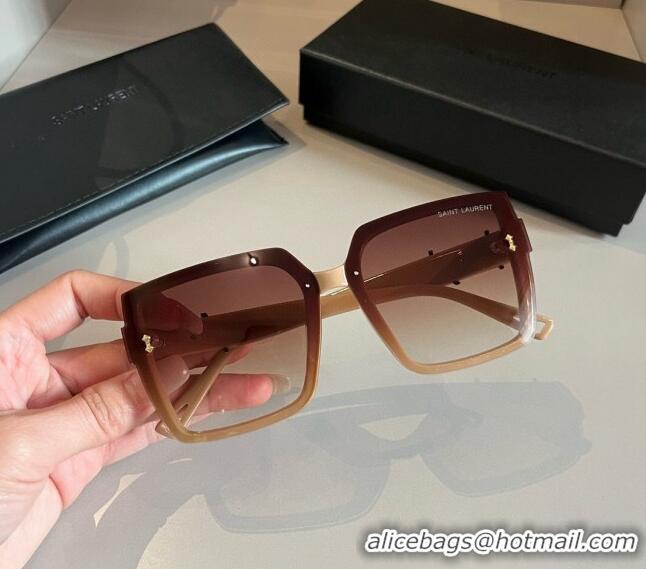 Sophisticated Saint Laurent Sunglasses YSL 030401 Beige 2024