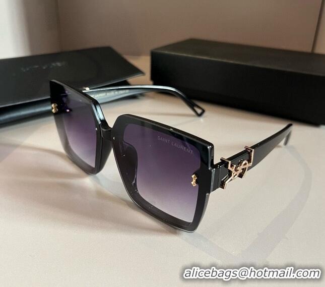 New Release Creation Saint Laurent Sunglasses YSL 030401 Black/Purple 2024