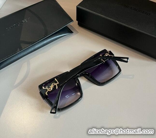 New Release Creation Saint Laurent Sunglasses YSL 030401 Black/Purple 2024