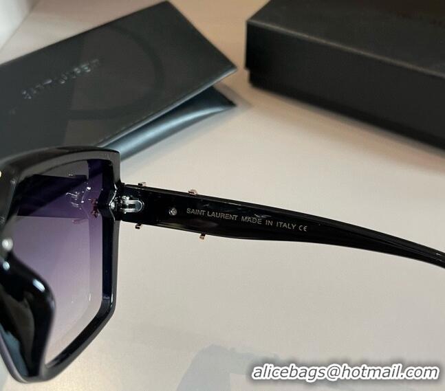 New Release Creation Saint Laurent Sunglasses YSL 030401 Black/Purple 2024