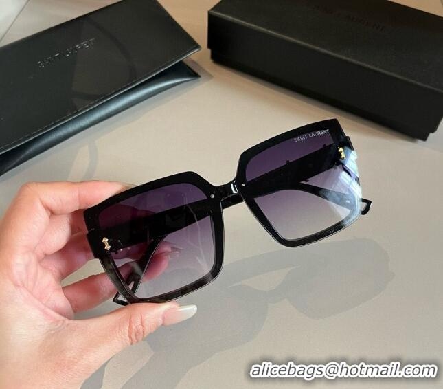 New Release Creation Saint Laurent Sunglasses YSL 030401 Black/Purple 2024