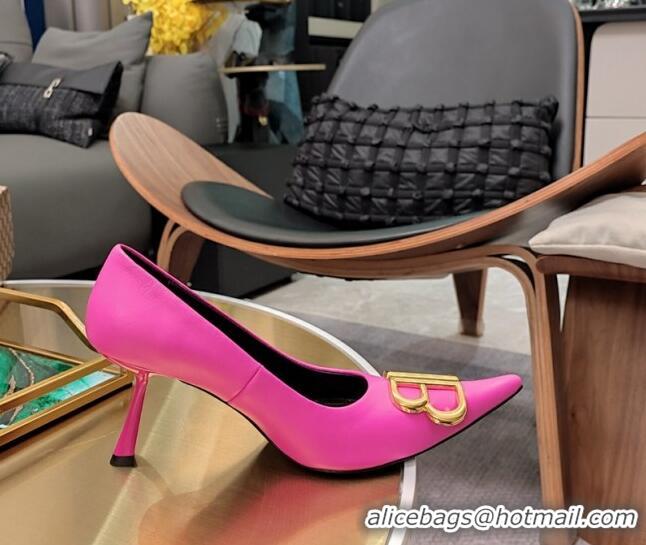 Durable Balenciaga Flex BB Pumps in Calfskin 8.5cm Pink 321115