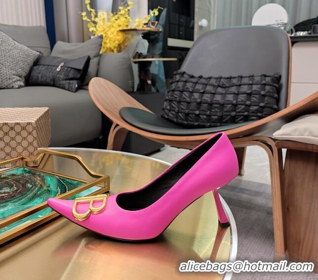 Durable Balenciaga Flex BB Pumps in Calfskin 8.5cm Pink 321115