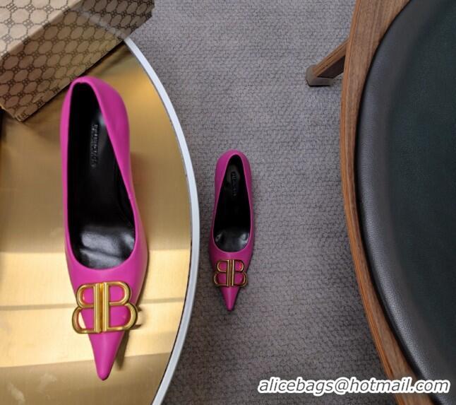 Durable Balenciaga Flex BB Pumps in Calfskin 8.5cm Pink 321115