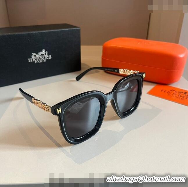 Grade Design Hermes Sunglasses 030502 Black 2024