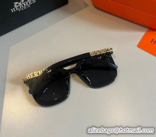 Grade Design Hermes Sunglasses 030502 Black 2024