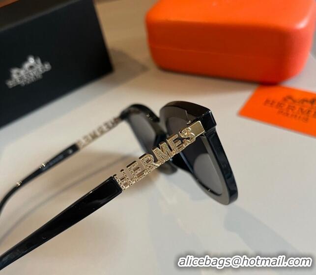 Grade Design Hermes Sunglasses 030502 Black 2024