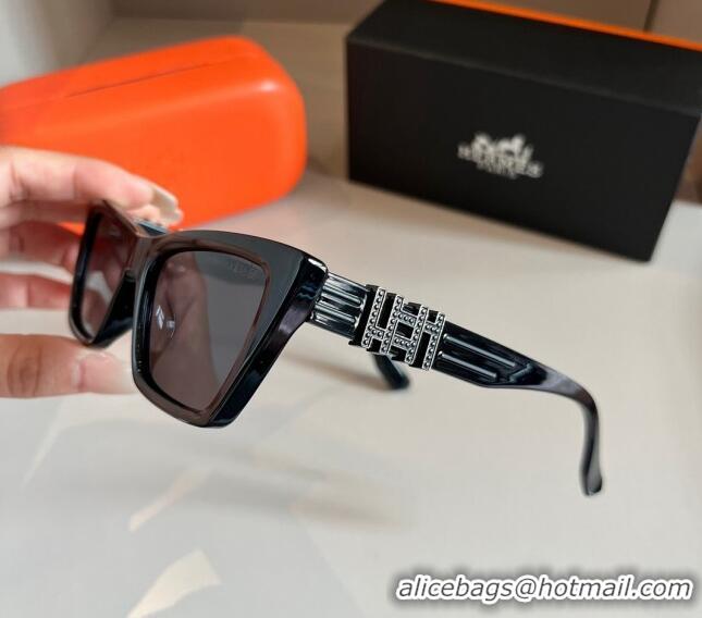 Modern Discount Hermes Sunglasses 030502 Black 2024