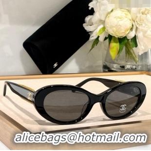 New Fashion Chanel Oval Sunglasses with Chain CH5515 2023