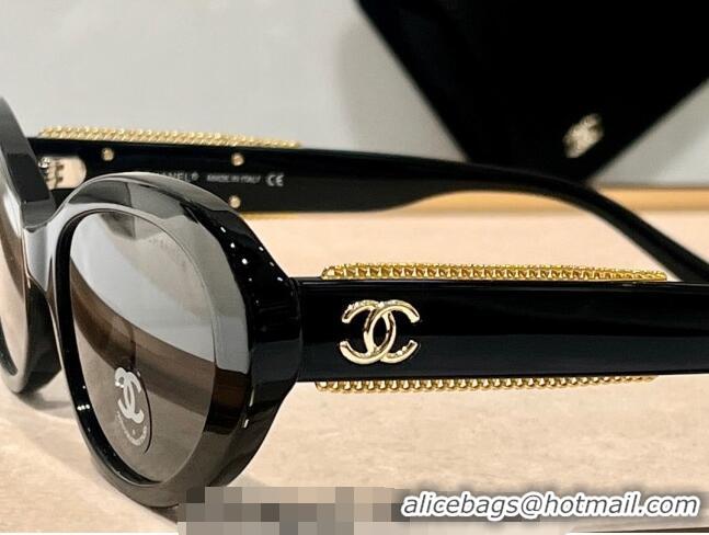 New Fashion Chanel Oval Sunglasses with Chain CH5515 2023