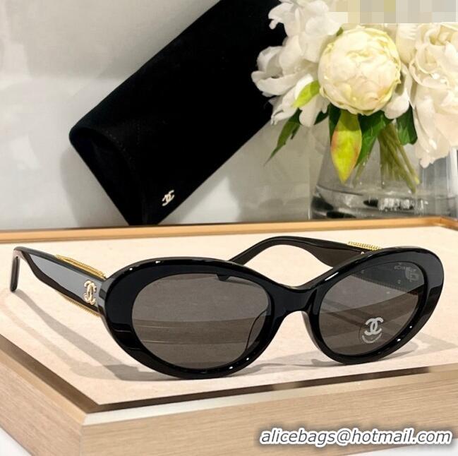 New Fashion Chanel Oval Sunglasses with Chain CH5515 2023