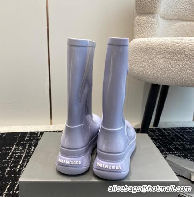 Best Price Balenciaga Patent Rubber Rain Boots Light Purple 0321127