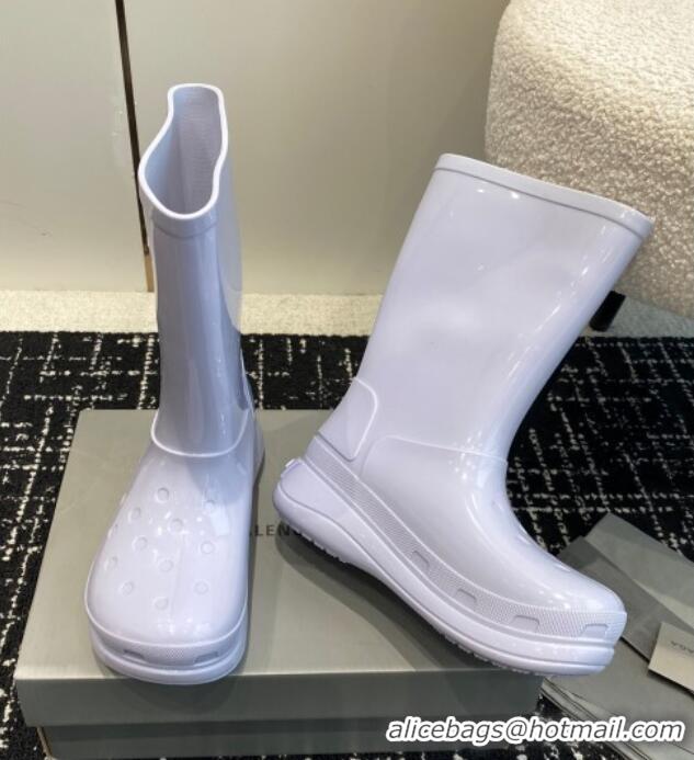 Best Price Balenciaga Patent Rubber Rain Boots Light Purple 0321127