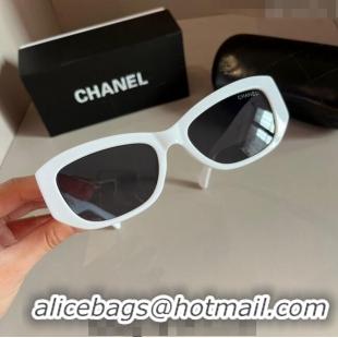 Buy Classic Chanel Sunglasses 030401 White 2024