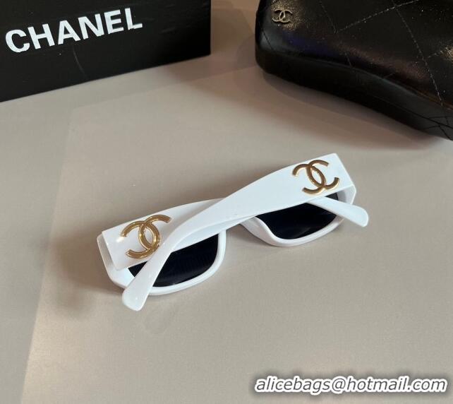 Buy Classic Chanel Sunglasses 030401 White 2024