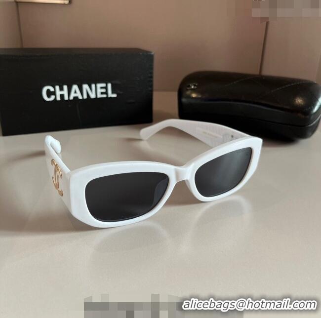 Buy Classic Chanel Sunglasses 030401 White 2024