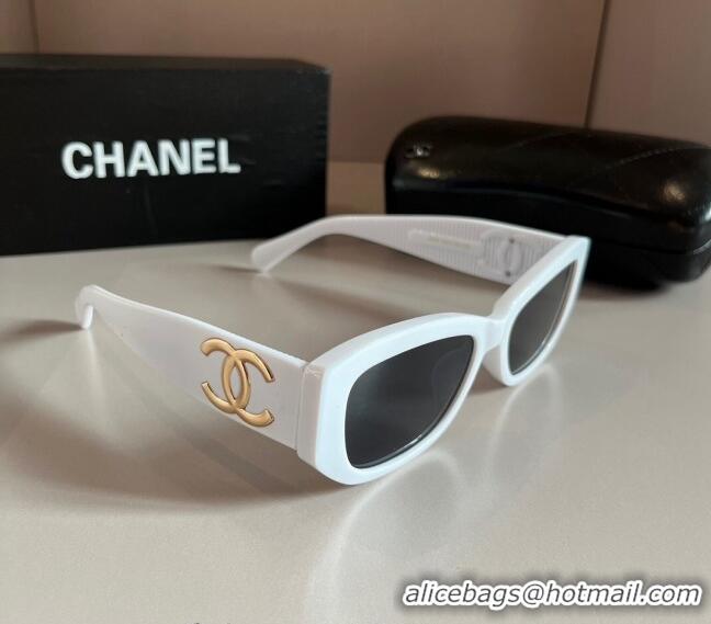 Buy Classic Chanel Sunglasses 030401 White 2024