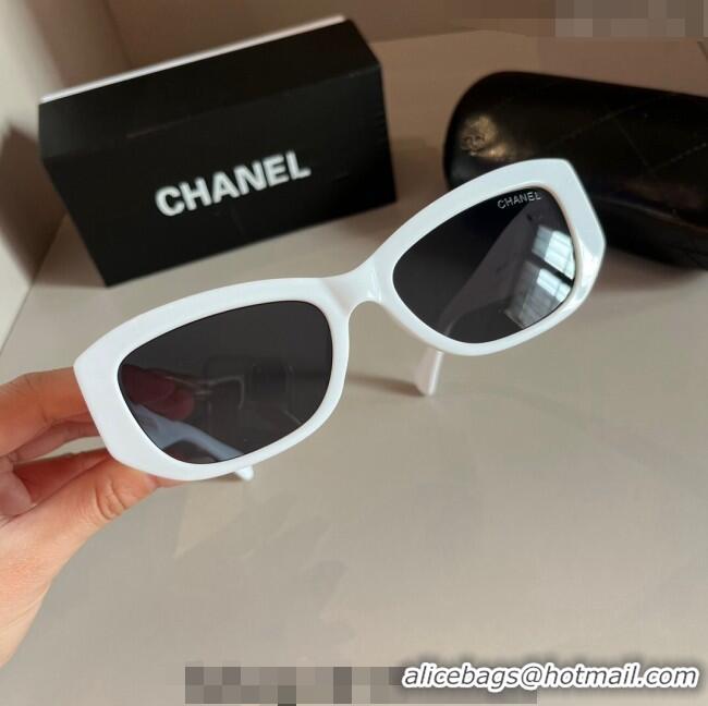 Buy Classic Chanel Sunglasses 030401 White 2024