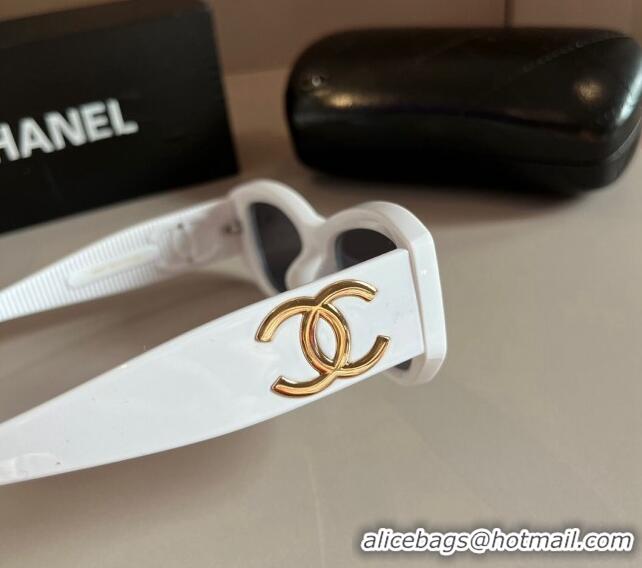 Buy Classic Chanel Sunglasses 030401 White 2024