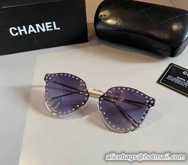 New Arrivals Chanel Sunglasses with Crystals Studs CH0304 2024