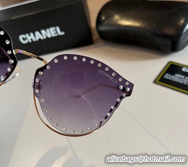 New Arrivals Chanel Sunglasses with Crystals Studs CH0304 2024