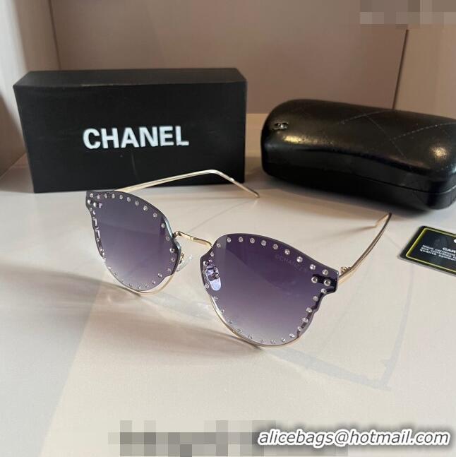 New Arrivals Chanel Sunglasses with Crystals Studs CH0304 2024