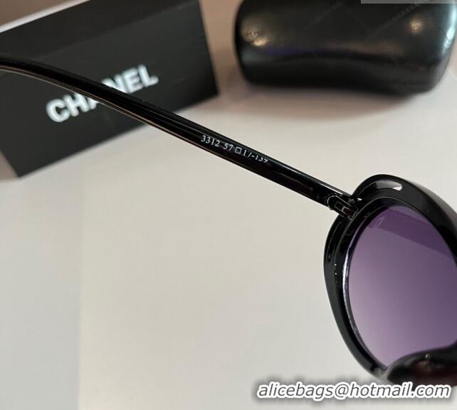 Buy Classic Chanel Sunglasses 030402 Black 2024