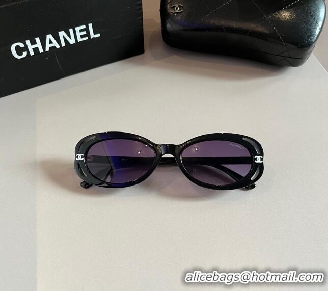 Buy Classic Chanel Sunglasses 030402 Black 2024