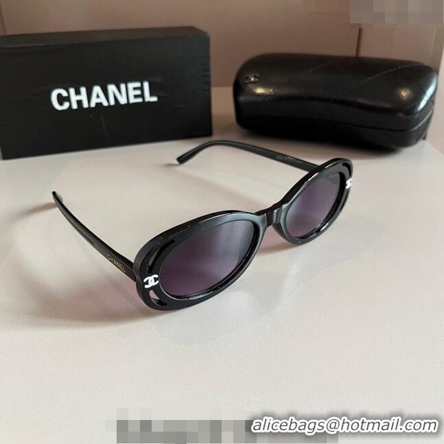 Buy Classic Chanel Sunglasses 030402 Black 2024