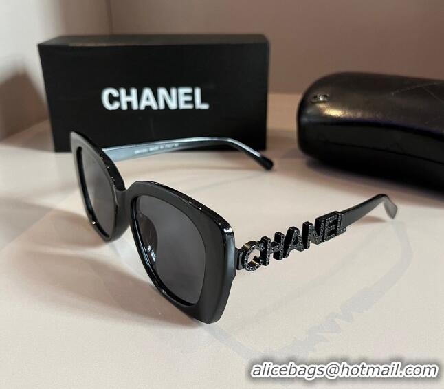 Buy Classic Chanel Sunglasses 030403 All Black 2024