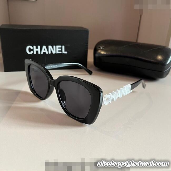 Top Quality Chanel Sunglasses 030403 Black/White 2024