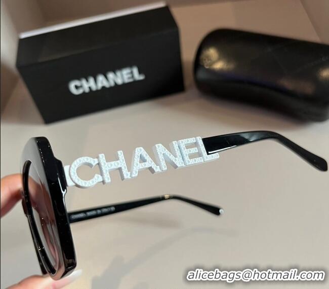 Top Quality Chanel Sunglasses 030403 Black/White 2024