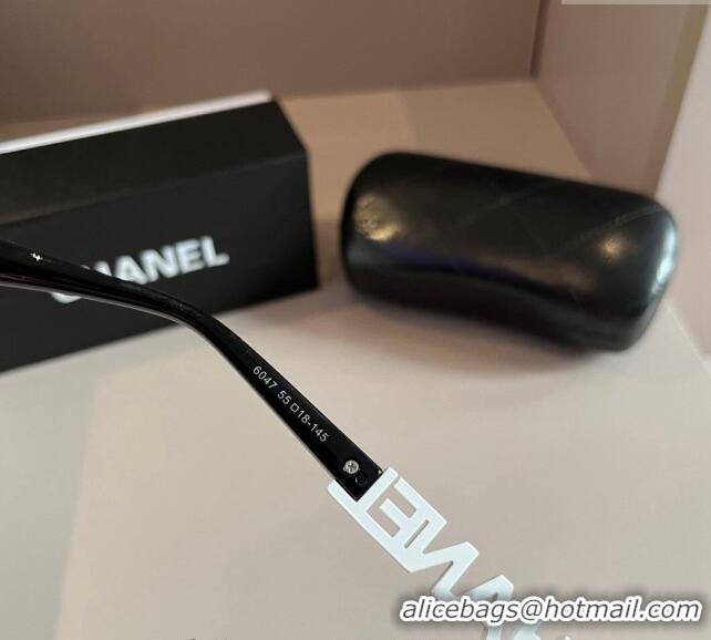 Top Quality Chanel Sunglasses 030403 Black/White 2024