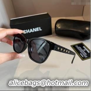 Inexpensive Chanel Sunglasses 030404 Black 2024