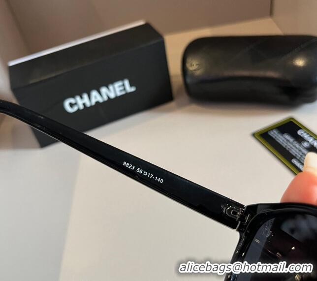 Inexpensive Chanel Sunglasses 030404 Black 2024