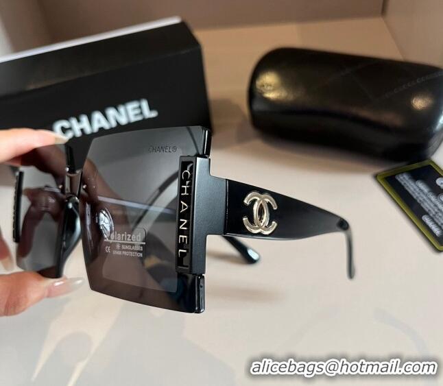 New Release Creation Chanel Square Sunglasses 030405 Black 2024