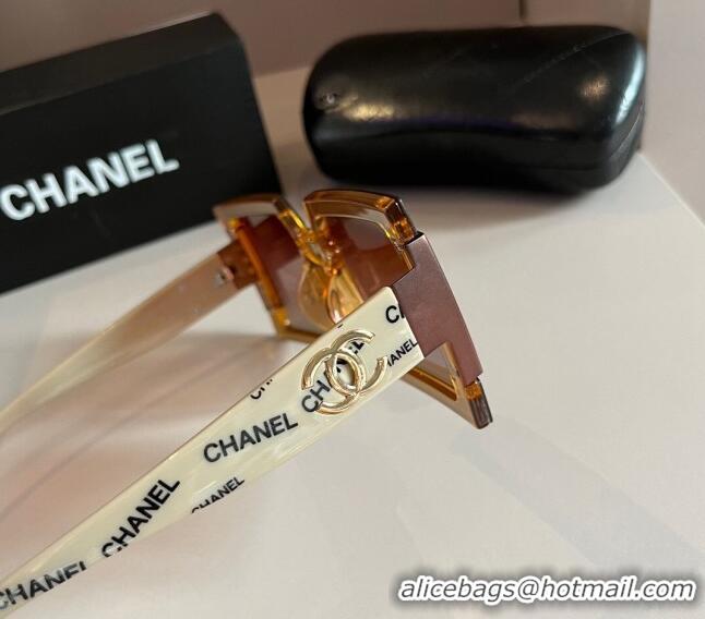 Specials Discount Chanel Square Sunglasses 030405 White 2024